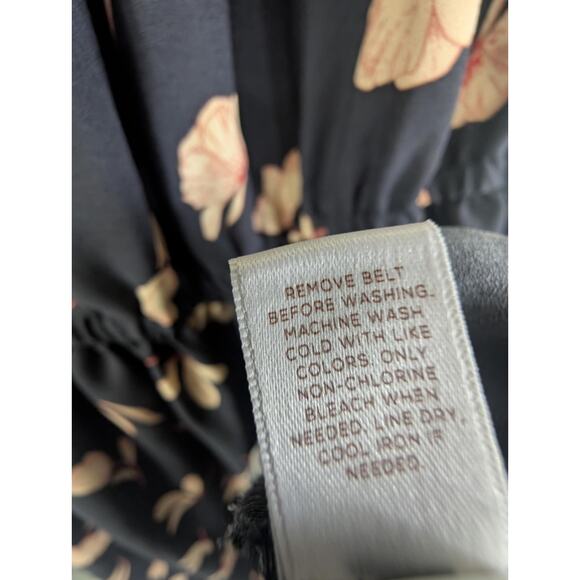 Lauren Conrad Navy Blue Casual Dress Back Tie Travel Vacation Summer Size XS - Picture 8 of 8